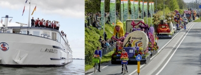 Blomsterparade og flodkrydstogt i Holland